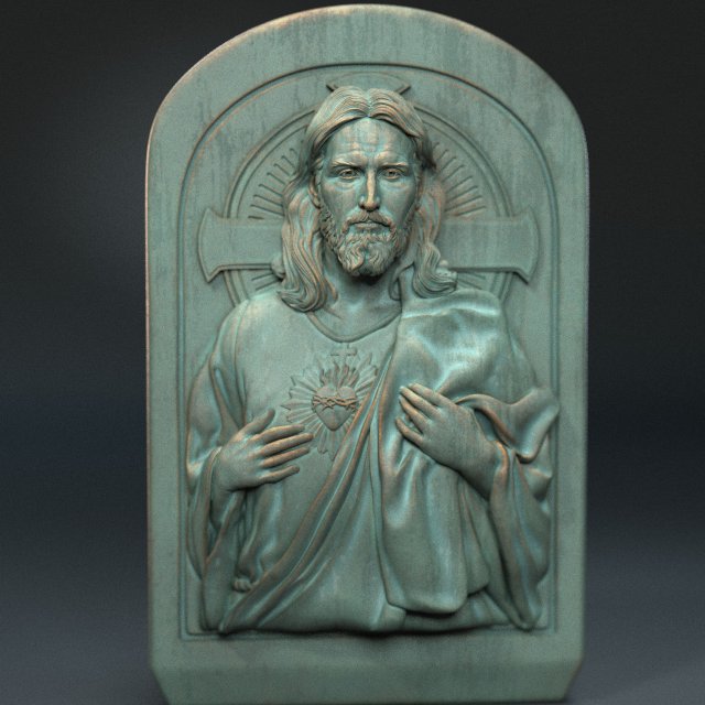 Jesus Relief 02 Modelo de impresión 3D .c4d .max .obj .3ds .fbx .stl .blend 