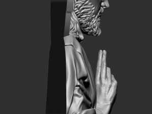 Jesus Relief 03 3D Baskı Modeli