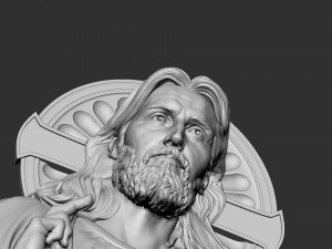 Jesus Relief 03 3D Baskı Modeli