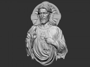 Jesus Relief 03 3D Baskı Modeli