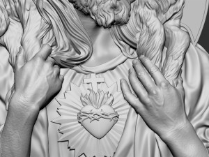 Jesus Relief 04 3D Print Model