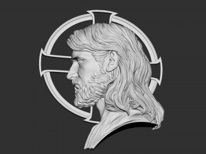 Jesus Relief 05 3D Baskı Modeli