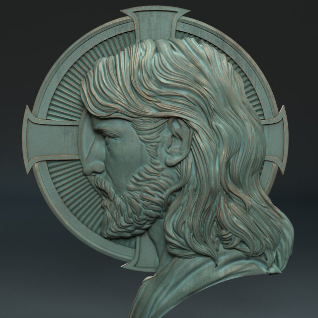 Jesus Relief 05 3D Baskı Modeli .c4d .max .obj .3ds .fbx .stl .blend 