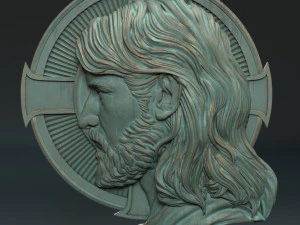 Иисус Рельеф 05 3D Принт Модель