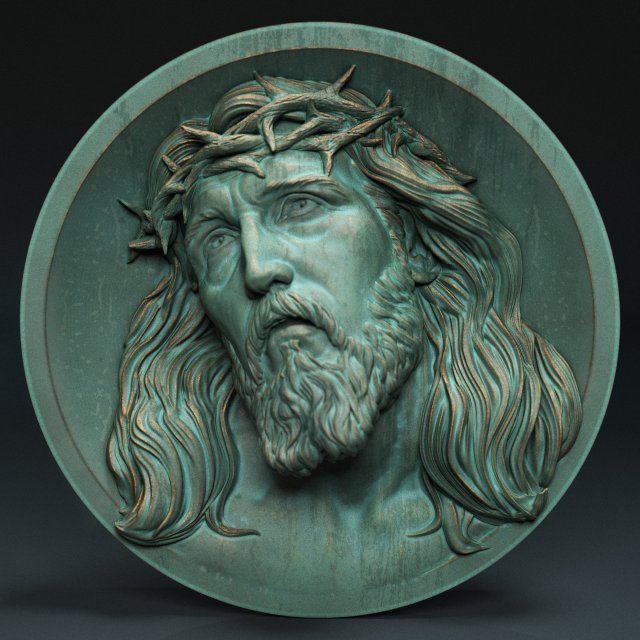 Jesus Relief 06 3D Принт Модель .c4d .max .obj .3ds .fbx .stl .blend 