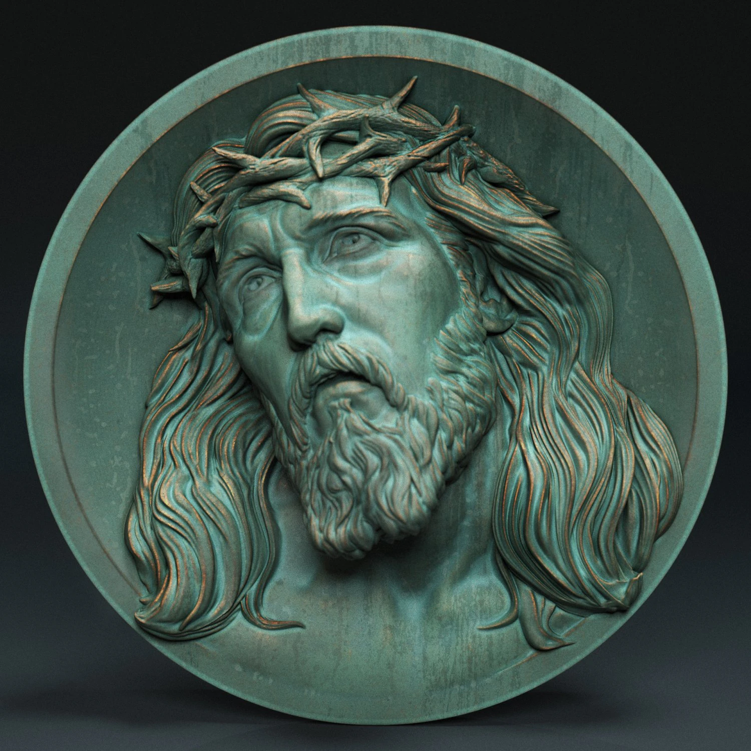 Jesus Relief 06 3D Print Model .c4d .max .obj .3ds .fbx .stl .blend