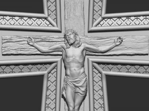 Jesus Cross 04 3D Print Model