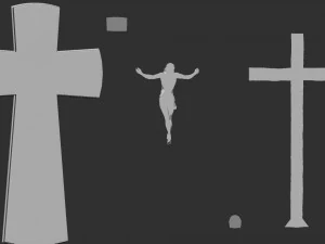Jesus Cross 04 3D Print Model