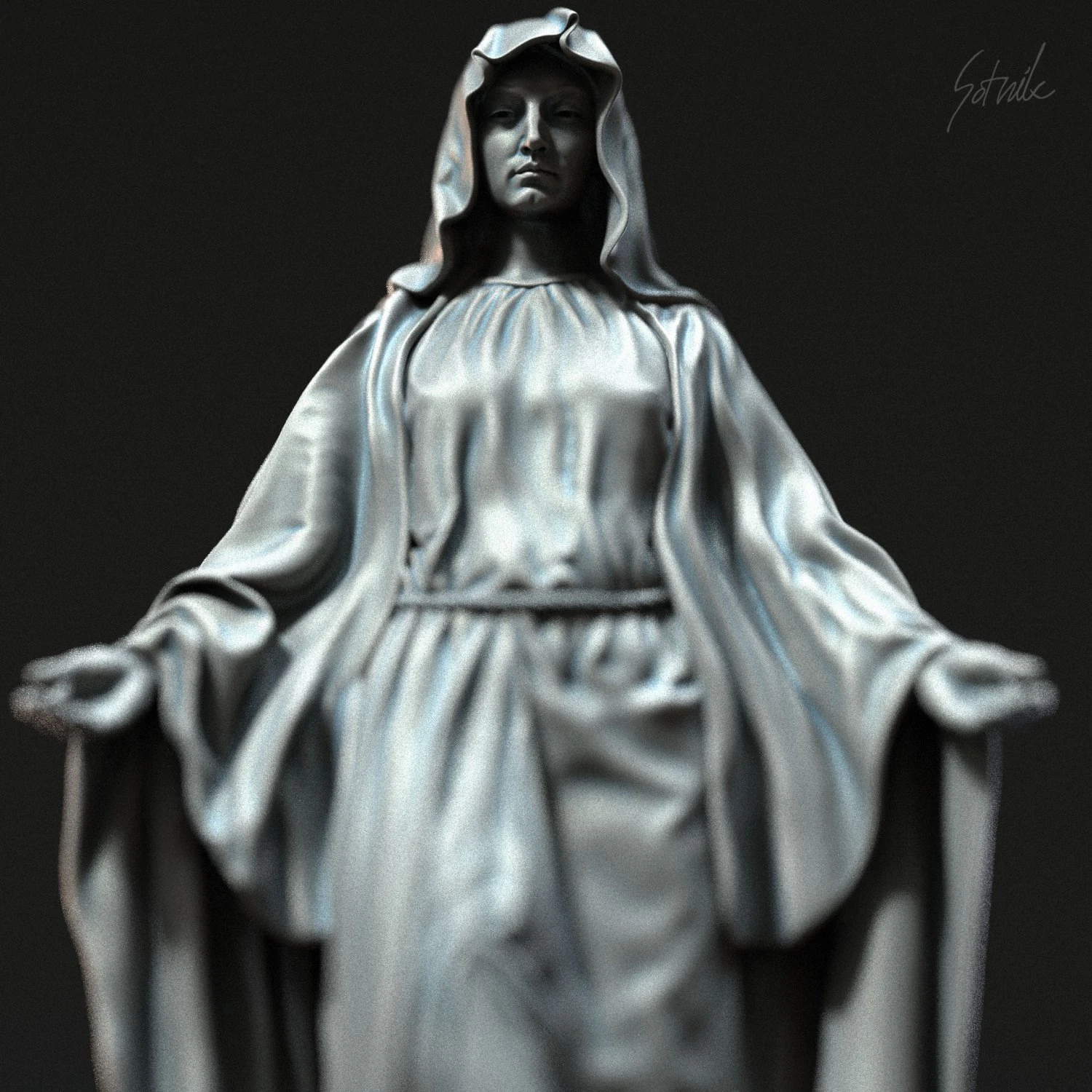 Mother Maria 01 3D Print Model .c4d .max .obj .3ds .fbx .stl .blend 