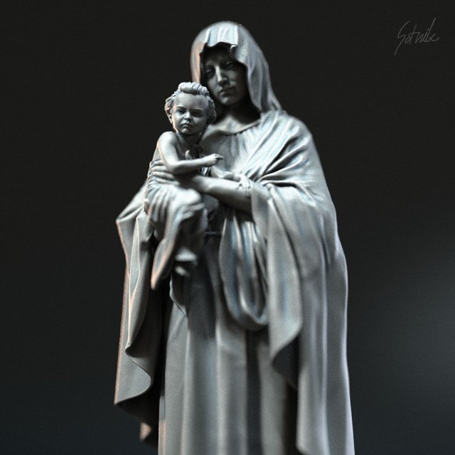 Mother Maria 02 Modèles 3D en vedette .c4d .max .obj .3ds .fbx .stl .blend 