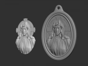 Mother Maria Medallion 3D Print Model