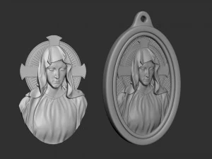 Mother Maria Medallion 3D Print Model