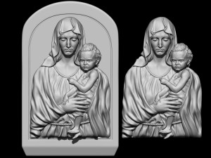 Mother Maria bas-relief 01 3D Print Model