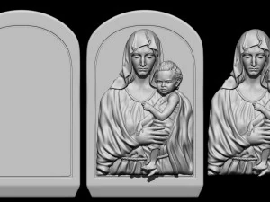 Mother Maria bas-relief 01 3D Print Model