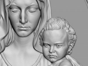 Mother Maria bas-relief 01 Modelo de impresión 3D