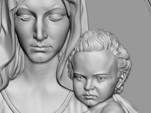 Mother Maria bas-relief 01 3D Print Model