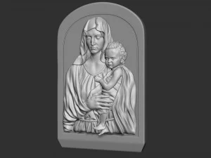 Mother Maria bas-relief 01 3D Print Model