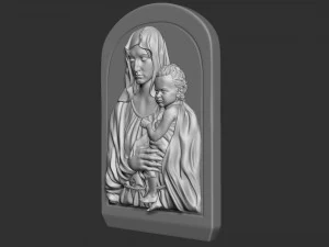 Mother Maria bas-relief 01 3D Print Model