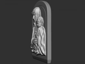 Mother Maria bas-relief 01 3D Print Model