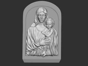 Mother Maria bas-relief 01 3D Print Model