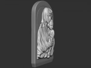 Mother Maria bas-relief 01 3D Print Model