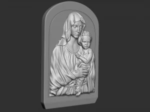Mother Maria bas-relief 01 3D Print Model