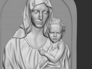 Mother Maria bas-relief 01 3D Print Model