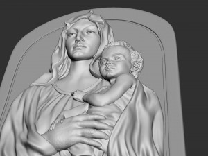 Mother Maria bas-relief 01 Modelo de impresión 3D