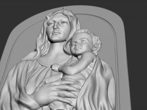 Mother Maria bas-relief 01 3D Print Model