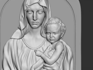Mother Maria bas-relief 01 3D Print Model