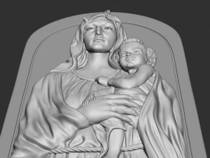 Mother Maria bas-relief 01 3D Print Model