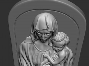 Mother Maria bas-relief 01 Modelo de impresión 3D