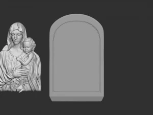 Mother Maria bas-relief 01 3D Print Model