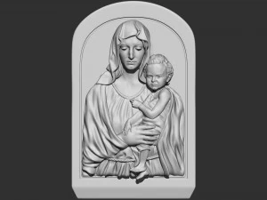 Mother Maria bas-relief 01 3D Print Model