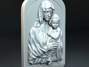 Mother Maria bas-relief 01 3D Print Model