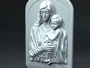 Mother Maria bas-relief 01 Modelo de impresión 3D