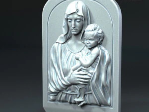 Mother Maria bas-relief 01 3D Print Model