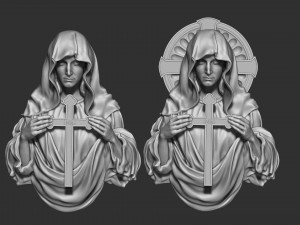 Mother Maria bas-relief 02 3D Print Model