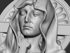 Mother Maria bas-relief 02 3D Print Model