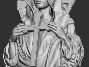 Mother Maria bas-relief 02 3D Print Model