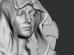 Mother Maria bas-relief 02 3D Print Model