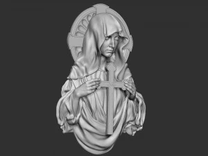 Mother Maria bas-relief 02 3D Print Model
