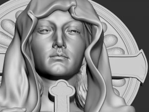 Mother Maria bas-relief 02 3D Print Model