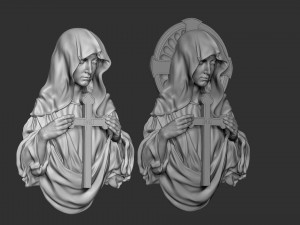 Mother Maria bas-relief 02 3D Принт Модель