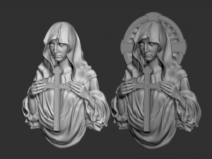Mother Maria bas-relief 02 3D Принт Модель