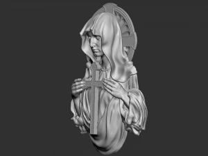 Mother Maria bas-relief 02 3D Print Model
