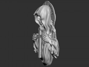 Mother Maria bas-relief 02 3D Принт Модель