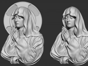 Mother Maria bas-relief 03 3D Print Model