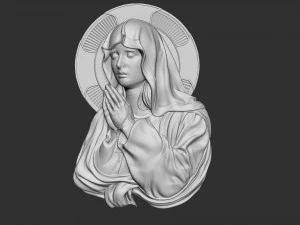 Mother Maria bas-relief 03 3D Print Model