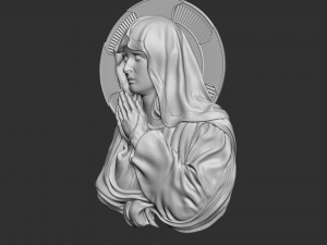 Mother Maria bas-relief 03 Modelo de Impressão 3D